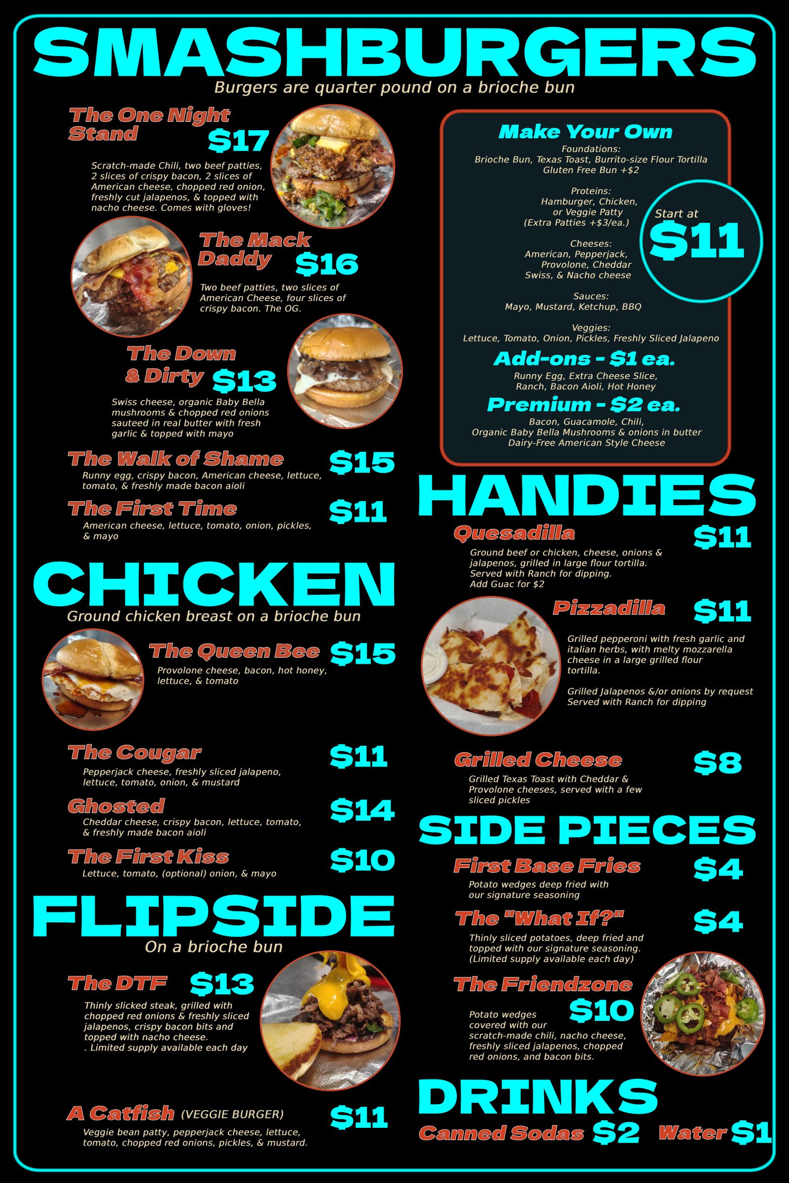Smash and Dash Grill Menu